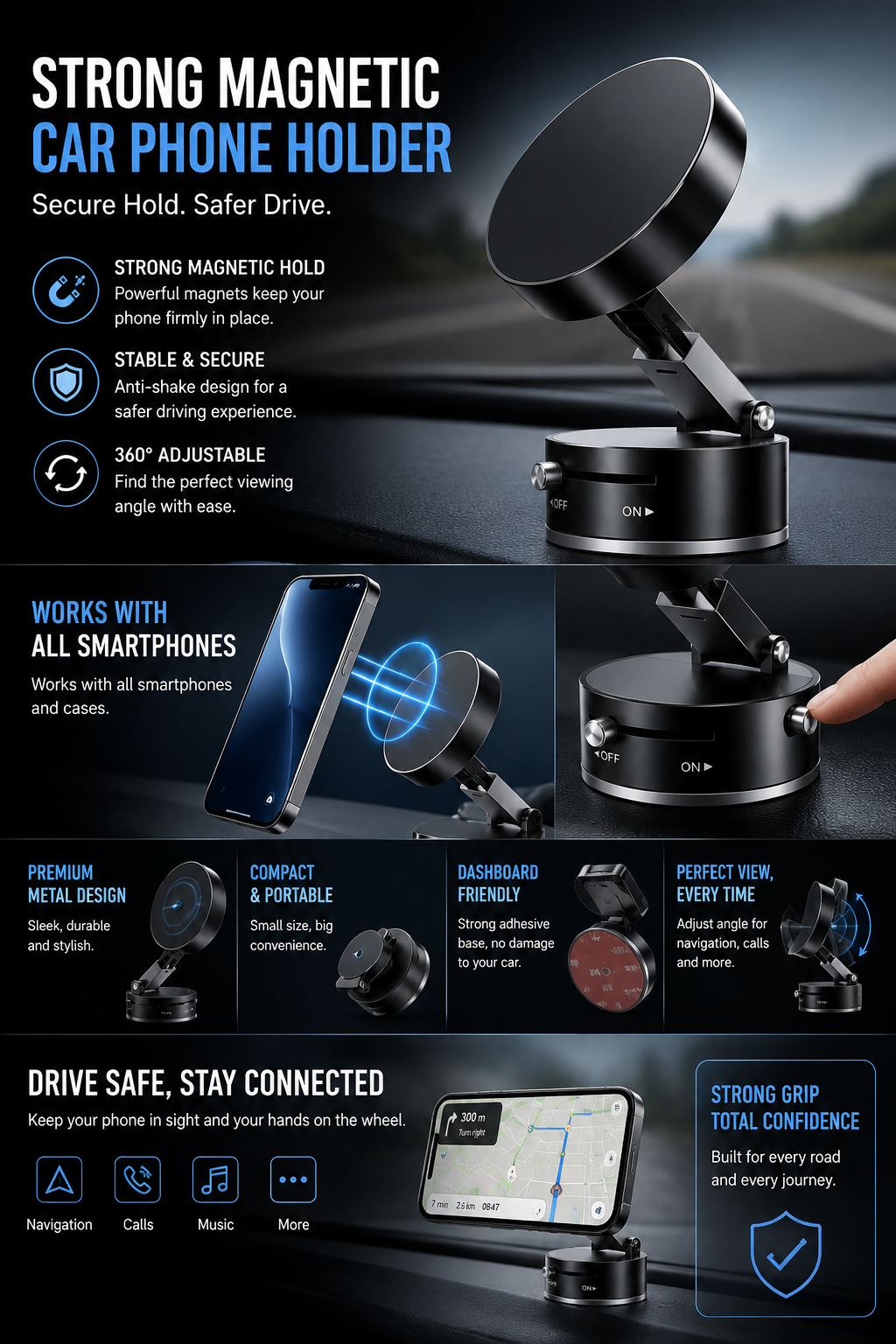 Powerful Magnetic Mobile Holder